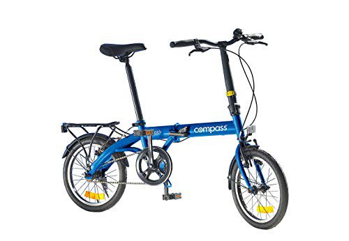 Compass Faltrad 16 Zoll Stahl blau, Klapprad, Klappfahrrad, leicht und  robust Farbe blau