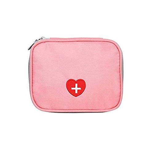 Eshow Oxford Gewebe Medizintasche für Notfälle Betreuertasche Reiseapotheke  Tasche Erste Hilfe Set Medizinkoffer Sanitätstasche (Pink)