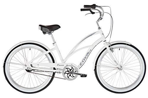 ELECTRA Damen Fahrrad Cruiser Lux 3i Beachcruiser, Weiß, 3 Gang, 24", 539875