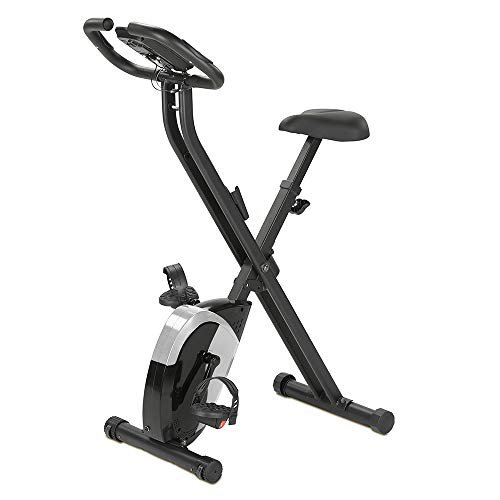 maxVitalis Fitnessbike für gelenkschonendes Cardiotraining | Platzsparend klappbar, Transportrollen, 5 kg Schwungmasse, mit 21 Trainingprogrammen, Belastbar bis 100 kg