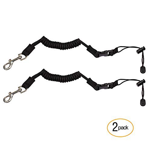 Overmont 2X Paddle Leash Paddel Leine Paddelsicherung Kajak Kanu für Doppel- und Stechpaddel Angelrute