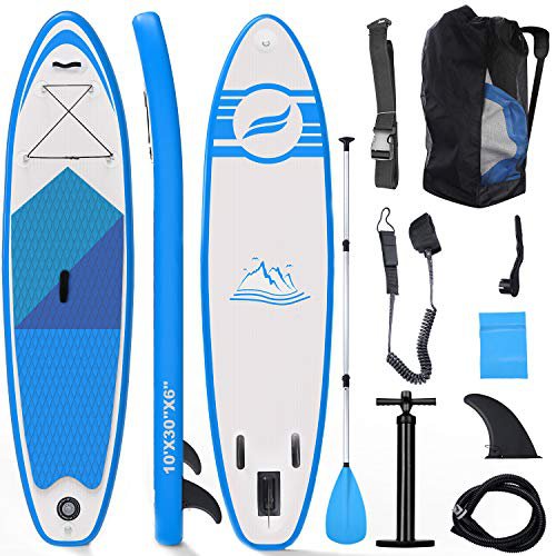 Fixget SUP Board, Stand Up Paddle Board Aufblasbar Stand-Up Paddling Board Set 300x76x15cm 150kg Last