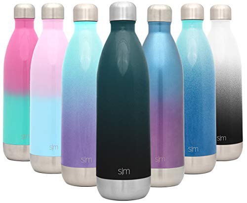 Simple Modern 1 L (34oz) Wave Trinkflasche - Wasserflasche Thermosflasche Thermoskanne für Sport, Isolierflasche Vakuumisoliert- Doppelwandig- Edelstahl - Geschenke für Kinder, Frauen, und Männer