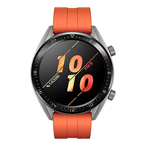 HUAWEI Huawei Watch GT Active Smartwatch (46 mm Amoled Touchscreen, GPS, Fitness Tracker, Herzfrequenzmessung, 5 ATM wasserdicht) Orange