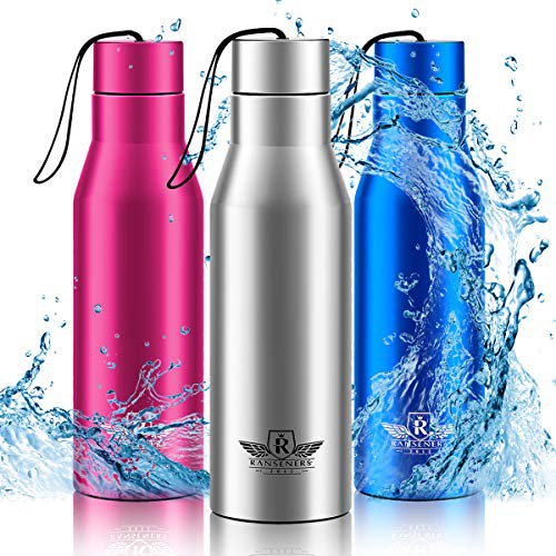 R RANSENERS RANSENERS Klassische Thermosflasche, Auslaufsicher, BPA frei, 500ml, 750ml Sport Trinkflasche Thermoskanne, Isolierflasche - Doppelwandig