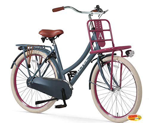 Hooptec Damen Hollandrad 28 Zoll Hoopetec Urban Transportfiets Grau-Pink 2019