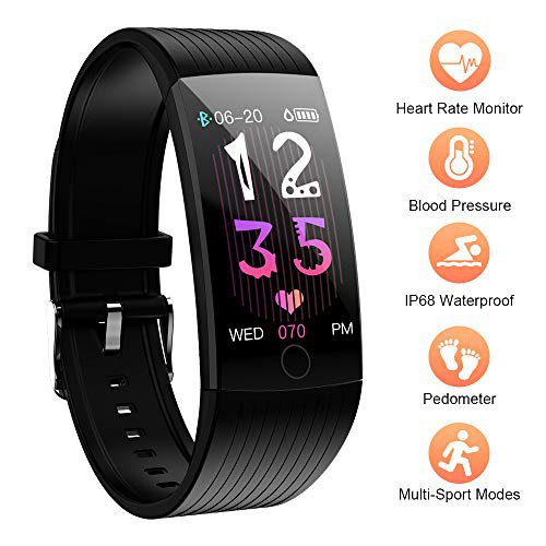 WELTEAYO Fitness Tracker, Wasserdicht IP68 Fitness Armband mit Pulsmesser Blutdruck, 1.14 Zoll Farbbildschirm Smartwatch Aktivitätstracker Smart Watch Fitness Uhr für Kinder, Frauen und Männer Android iOS