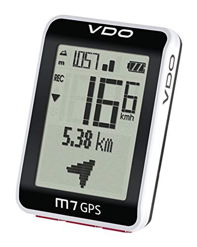 VDO Fahrradcomputer M7 mit GPS Fahrradtacho Höhenmesser Fahrradnavi (schwarz-Weiss)