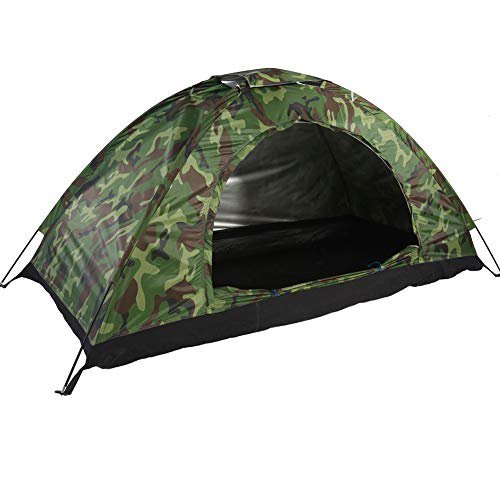 MAGT Camping-Zelt - Wasserdicht Eine Person Zelt- Außen Tarnung UV-Schutz for das kampierende Wandern (200 * 100 * 100 cm) (Farbe : Grün)