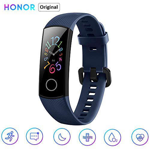 HONOR Honor Band 5 wasserdichter Bluetooth Fitness Aktivitätstracker mit Herzfrequenzmesser, AMOLED-Farbdisplay, Touchscreen, Midnight Navy