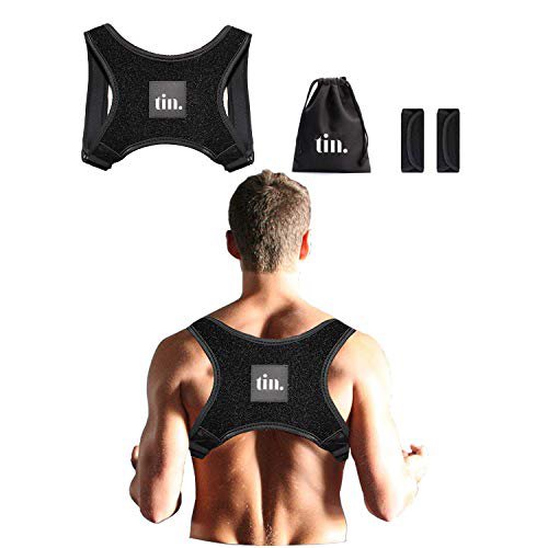 tin. Haltungskorrektur Geradehalter Rückenhalter Rückentrainer Haltungstrainer Rückenbandage, gegen Rückenschmerzen und Nackenschmerzen, Damen und Herren, Größer XS-M,L-XXL (L-XXL)