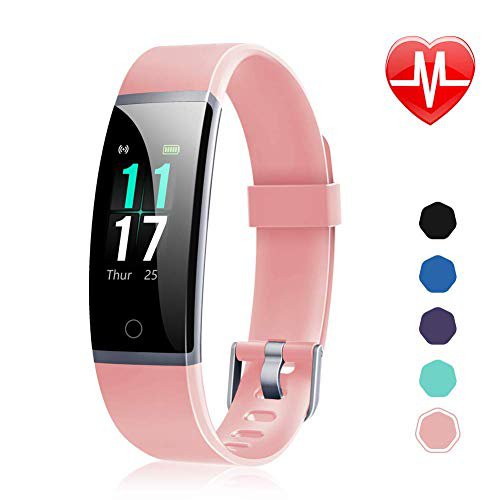 Letsfit Fitness Armband mit Pulsmesser Wasserdicht IP68 Fitness Tracker 0,96 Zoll Farbbildschirm und 14 Trainingsmodi Schrittzähler Uhr Smartwatch Aktivitätstracker für Damen Herren