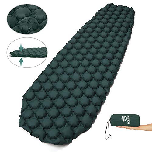 Bessport Isomatte Aufblasbar, Kleines Packmaß 12cm Dick Isomatte Camping Selbstaufblasbare, Leicht & wasserdichte Kompakte für Outdoor, Trekking, Wandern