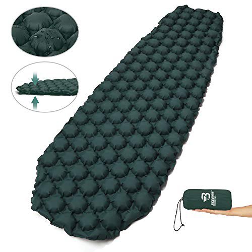 Bessport Isomatte Aufblasbar, Kleines Packmaß 12cm Dick Isomatte Camping  Selbstaufblasbare, Leicht & wasserdichte Kompakte für Outdoor