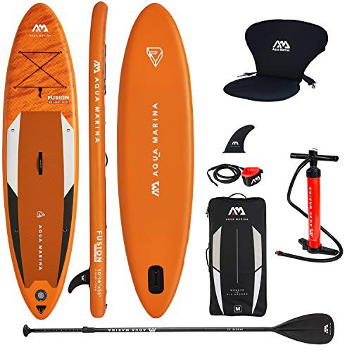Aqva Marina Aqua Marina Aufblasbar Sup Board Stand up Paddle AQUAMARINA Fusion 2021 Komplette Packung 330x81x15cm mit Kajak Sitz