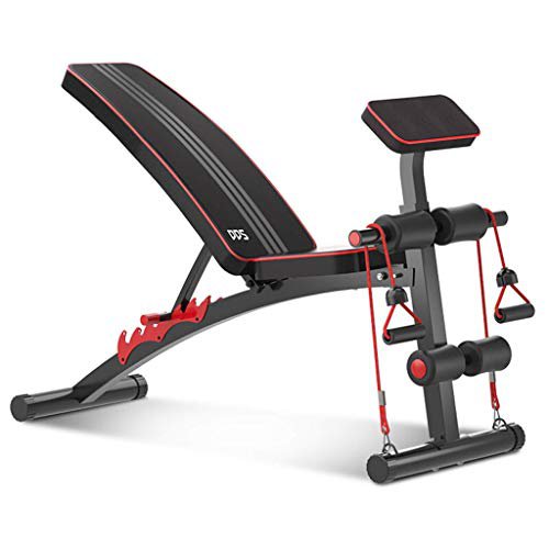 GBX Fitnessstudio-Set Fitnessgeräte für das Training Verstellbare Hantelbänke ， Sitzbank Bauchmuskel Crunch Board Schwarz Heim-Fitnessstudio Faltbare Fitnessgeräte für Sit-Ups