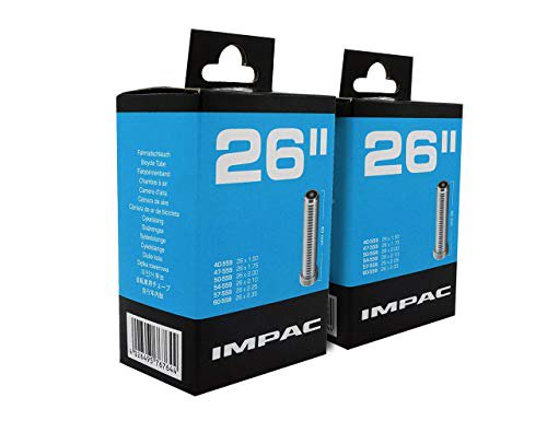 Impac 2er Packung Rad Schläuche 26" Schrader Ventil (Fahrzeugtyp Ventil) - 26 X 1.50-2.35 (40-559/60-559)