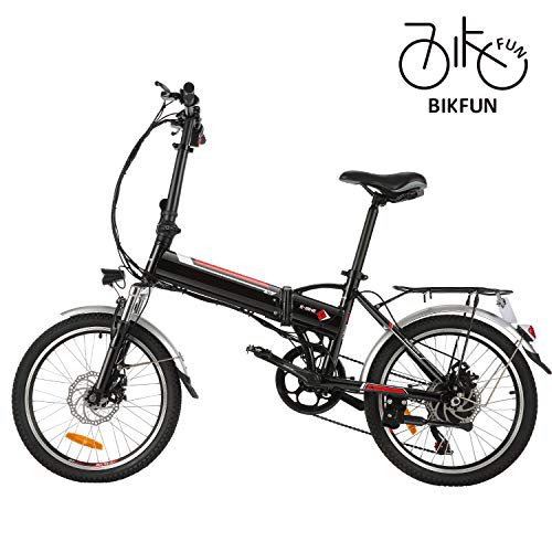 BIKFUN Elektrofahrrad, 20/26 Zoll E-Bike, Lithium-Akku (20 faltbar-schwarz)