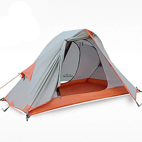 HEWOLF Zelt 1 Person - Zelt Wasserdicht - Einmannzelt-Camping Zelt Instant - Fahrrad Trekking Zelt Kleines Packmaß Professionelles Niveau Abenteuer Zelt 3-4 Saison