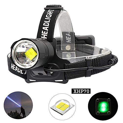 BESTSUN XHP70 Stirnlampe LED wiederaufladbar 10000 Lumen, Arbeit stirnlampe  extrem hell Zoomfähige & leistungsstarke Stirnlampen für