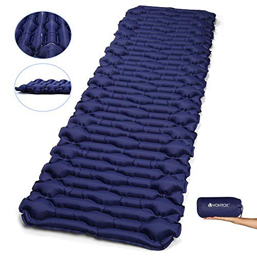 V VONTOX Camping Isomatte, Ultraleichte Aufblasbare Isomatte-7 cm Thickness (Groß), Aufblasbar, Klappbar und Kompakt, für Outdoor Camping, Trekking und Backpacking