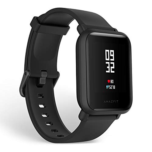 Amazfit Bip Lite 3ATM Smart Watch mit 45-Tagen Batterielaufzeit und Sportspuraufzeichnung für Sportübungen (Black)