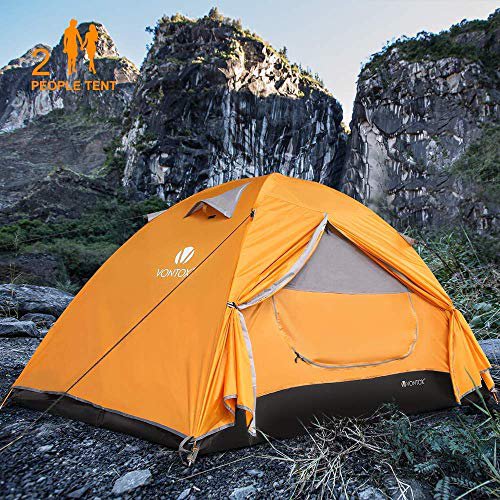 V VONTOX Camping Zelt, 2-3 Personen Wasserdichtes Ultraleichte Kuppelzelt, mit Aluminum Zeltstange 3-4 Saison Zelt, Kompaktes, für Familien Reisen, Strand, Camping und Outdoor