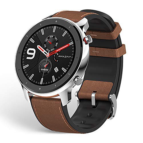 Amazfit GTR 47mm Smart Watch mit ganztägiger Herzfrequenz- und Aktivitätserfassung, extrem Langer Akkulaufzeit(Aluminium Alloy)