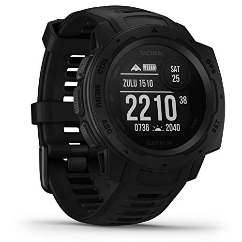 Garmin Instinct Tactical – sehr robuste Outdoor-Smartwatch mit taktischen Funktionen, US-Militärstandard, bis zu 14 Tage Akku, wasserdicht bis 100m, GPS/GLONASS/GALILEO, Kompass, Barometer, Navigation