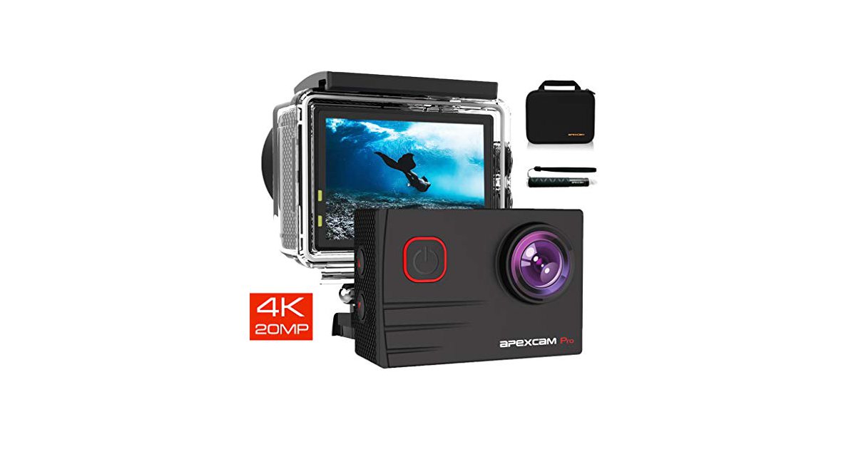 Action Camera 4K Apexcam - 20MP, Impermeabile 40m, WiFi, Con Telecomando E Accessori - Foto 6