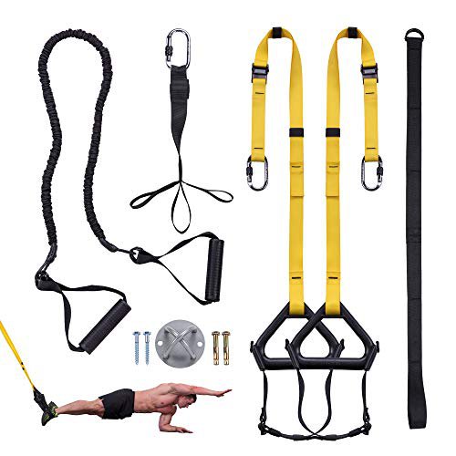 Clothink Schlingentrainer Sling Trainer Set mit Türanker Einstellbar Fitness Zuhause Suspension - geeignet für unterwegs und für das Training im Innen- und Außenbereich