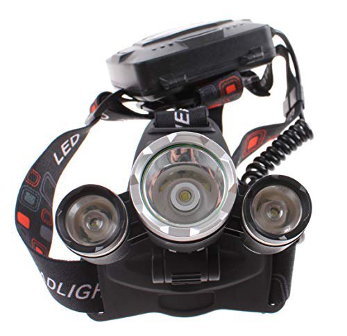 GRUNDIG Grundig LED Stirnlampe mit Rotlicht, 3 ultrahelle Power LED, 4 Funktionen, Kopflampe für Sport & Freizeit