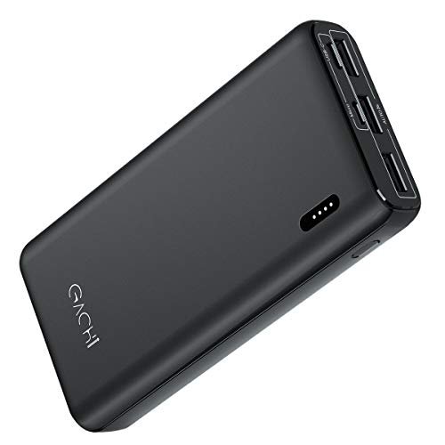 GACHI Power Bank 26800mAh, Externer Akku Powerbank mit 3 Ausgänge und Dual USB Eingänge (Micro/USB C), Große Kapazität Tragbares Ladegerät, Akkupack für Handy, Tablet usw