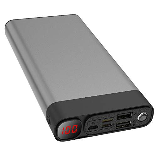 ELEFULL Externer Akku 30000mAh Powerbanks Mobiles Portable Ladegerät Die kann Nicht nur Ihr Handy Aufladen sondern sie ist auch kompatibel mit Spielkonsole ( Grau_30000mAh)