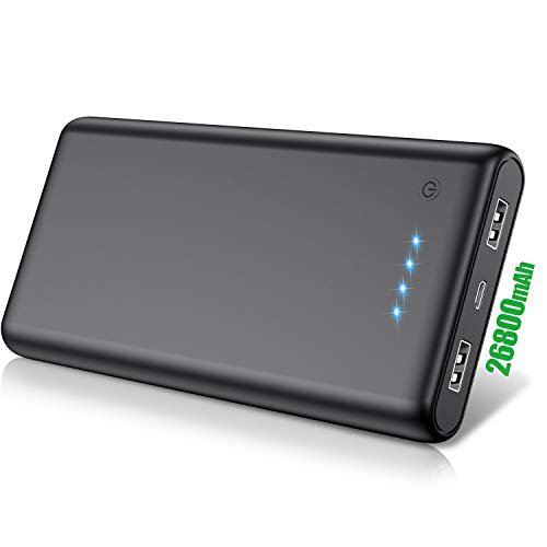 QTshine Powerbank 26800mAh, Hohe Kapazität Externer Akku Portable