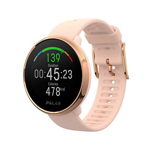 Polar Unisex – Erwachsene Ignite' wasserdichte GPS-Fitnessuhr, Pink Rose, S/M