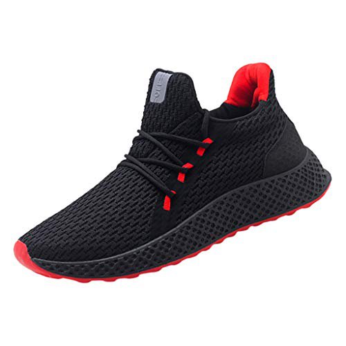 JackRuler Heiß Freizeit Herren Atmungsaktiv Weben Laufschuhe Turnschuhe Traillaufschuhe,Leichte Rutschfeste Low-Top Schnürer Sportschuhe Sneaker Sport Gym Fitness Sneaker Sportlich Fitnessschuhe Sportschuhe