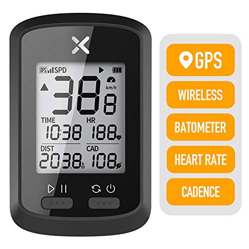 XOSS Fahrradcomputer G + Wireless GPS Tacho Wasserdicht Rennrad MTB Fahrrad  Bluetooth ANT + mit Trittfrequenz (