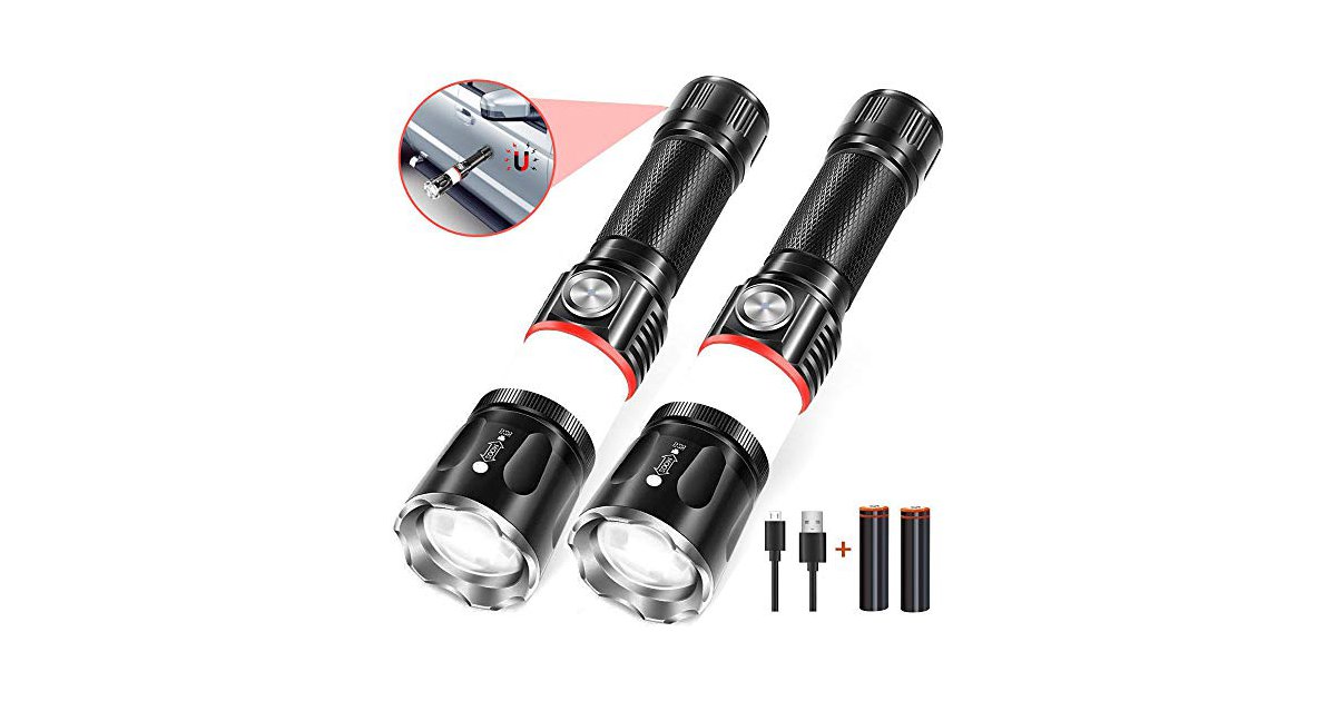 Polizei Swat Led Cree Taschenlampe Zoom XM-L T6 50W 5000 Lumen Inkl.2x