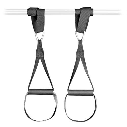 GYMBOX Klimmzug-Griffe mit Griffschlaufe, Ab Straps Sling Pull Up - Bauchtrainer Klimmzugstange Indoor/Outdoor