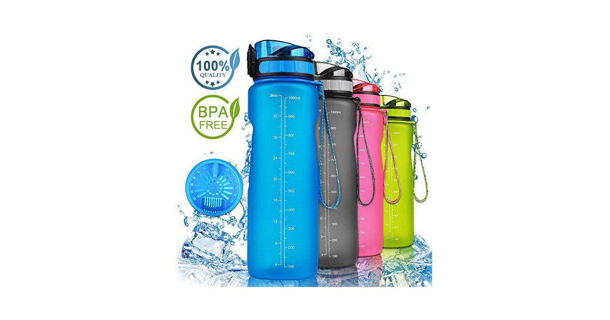 Flache Wasserflasche 360 Ml - BPA-frei Aus Tritan - Auslaufsicher & Temperaturbeständig - Ideal Für Rucksack & Sport