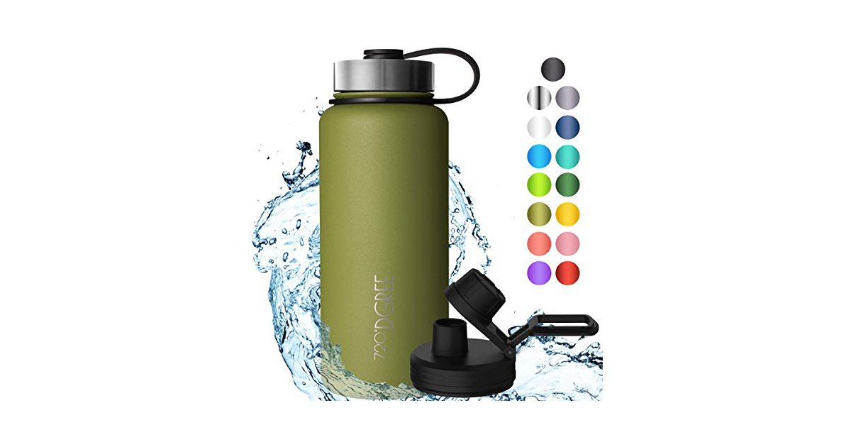 Green Flame Dragon Edelstahl Wasserflasche – 625 Ml, Vakuumisoliert | Mit Strohhalm-Deckel