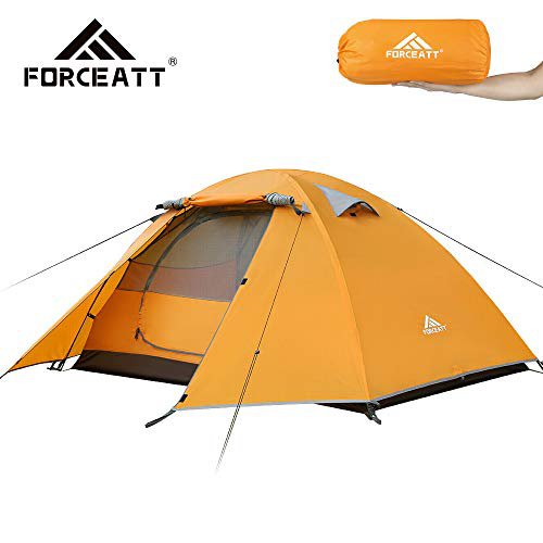 Forceatt Zelt 2 Personen Camping Wasserdicht 3-4 Saison,Ultraleicht Zelte Mit Kleinem Packmaß, Kuppelzelt Sofortiges Aufstellen Für Trekking, Outdoor, Festival.