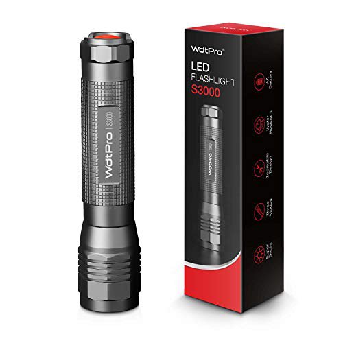 PUAIDA Extrem Hell LED Taschenlampe S3000,  3000 Lumen Taschenlampe mit 3 Modi und Lange Arbeitzeit, IP67 Wasserdicht Zoombar für Outdoor, Wandern, Camping