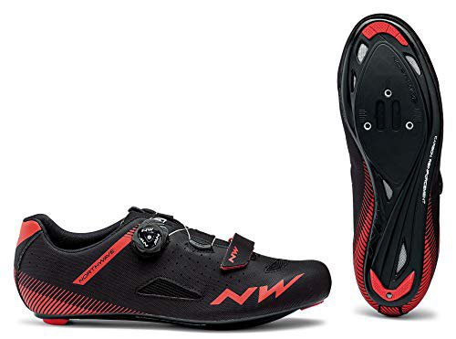 Northwave Core Plus Rennrad Fahrrad Schuhe schwarz/rot 2020: Größe: 45