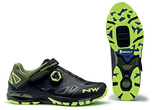 Northwave Spider Plus 2 MTB Trekking Fahrrad Schuhe schwarz/gelb 2020: Größe: 48