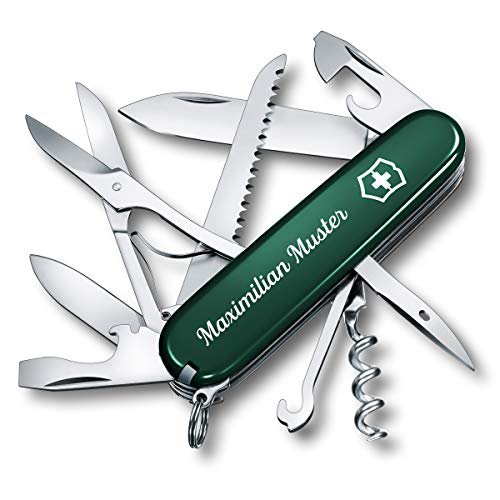 Victorinox- Schweizer Taschenmesser Huntsman mit Personalisierung (Grün)