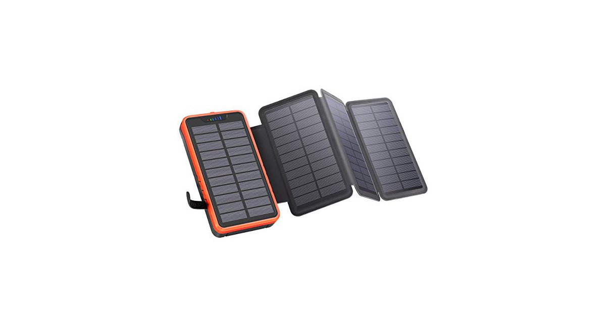 elzle Elzle Solar PowerBank 26800mAh, Solar Ladegerät mit 4