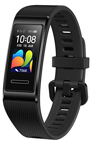 HUAWEI Huawei Band 4 Pro Fitness-Aktivitätstracker (All-in-One Smart Armband, Herzfrequenz- und Schlafüberwachung, eingebautes GPS, farbenreiches Touch Display, 5 ATM wasserfest) schwarz