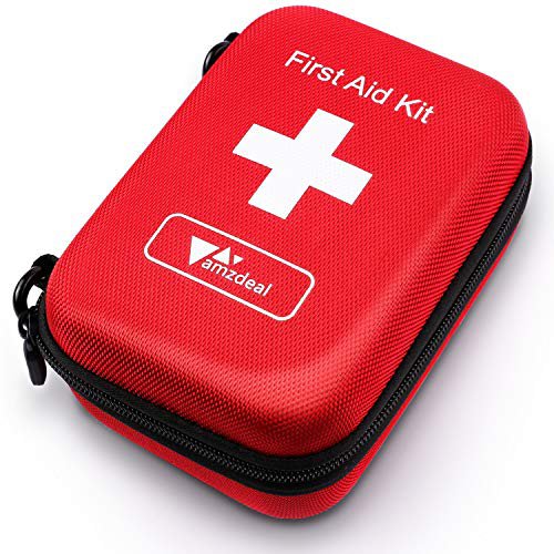 amzdeal Amzdeal Erste Hilfe Set, 100-teiliges First Aid Kit ideal für Haus & Outdoor, händliche wasserdichte Verbandtasche für Sport und Reise
